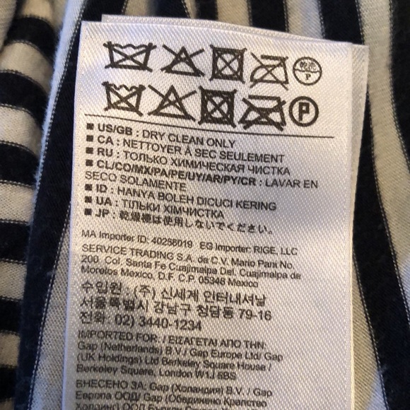 🍌Banana Republic chrochet overlay of striped top lace sleeves zipper back top - Picture 9 of 11